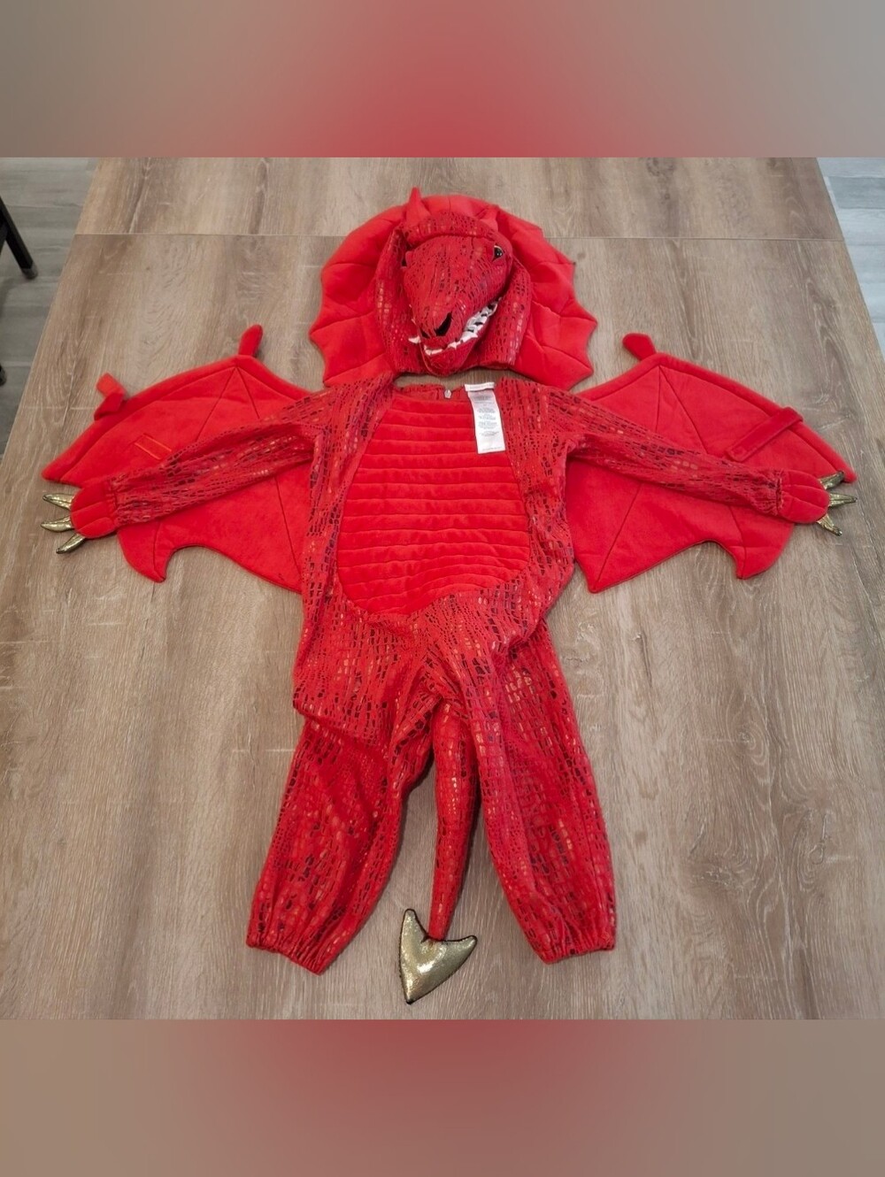 Pottery Barn Kids Red Dragon Halloween Costume 3T